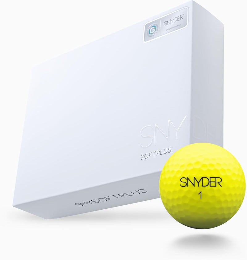 Snyder USA Soft Plus Golf Balls - 2-Piece Construction Soft Golf Ball, Ultra-Low 60 Compression, 440 Dimples, Colored Golf Balls 12 Pack - Image 1